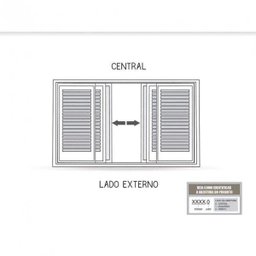 Janela Veneziana de Correr 6 Folhas com Grade Quadriculada e Vidro Liso Alumínio 100x200cm Branco Lucasa Eccellente - 4 Janela Veneziana de Correr 6 Folhas com Grade Quadriculada e Vidro Liso Alumínio 100x200cm Branco Lucasa Eccellente - 4