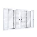 Ver imagem 2 de Janela de Aluminío Veneziana 100x200cm 4 Folhas Móveis e 2 Fixas com Grade e Vidro Lucasa Eccellente