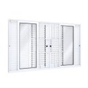 Ver imagem 1 de Janela Veneziana de Correr Central Flex 4 Folhas Móveis 2 Fixas com Grade Lucasa Eccellente 120x15 B