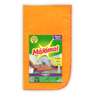 Kit 12 Flanela Laranja Máximo! 26cm X 38cm