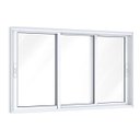 Ver imagem 1 de Janela de Alumínio de Correr 100x200cm 3 Folhas Móveis com Vidro Lucasa Eccellente Branco