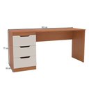 Ver imagem 4 de Mesa para Escritório Madri 3 Gavetas Creme/freijó - Politorno