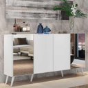 Ver imagem 2 de Aparador Buffet com Espelho e Pés Retrô Vegas Branco