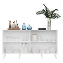 Ver imagem 6 de Aparador Buffet com Espelho e Pés Retrô Vegas Branco