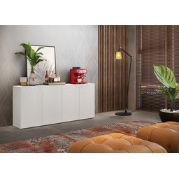 Aparador Buffet 4 Portas Veneza Multimóveis Branco - 8