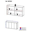 Ver imagem 5 de Aparador Buffet 4 Portas Veneza Multimóveis Preto