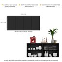 Ver imagem 4 de Aparador Buffet 4 Portas Veneza Multimóveis Preto