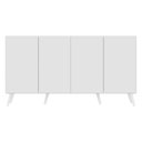 Ver imagem 7 de Aparador Buffet 4 Portas com Pés Retrô Veneza Multimóveis Branco