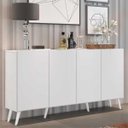 Ver imagem 1 de Aparador Buffet 4 Portas com Pés Retrô Veneza Multimóveis Branco