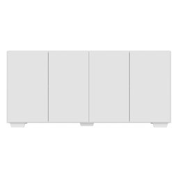 Aparador Buffet 4 Portas com Pés Quadrados Veneza Multimóveis Branco - 7