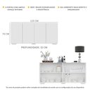 Ver imagem 4 de Aparador Buffet 4 Portas com Pés Quadrados Veneza Multimóveis Branco