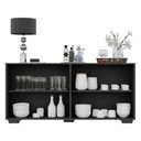 Ver imagem 6 de Aparador Buffet 4 Portas com Pés Quadrados Veneza Multimóveis Preto