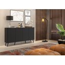 Ver mais imagens de Aparador Buffet 4 Portas com Pés Retrô Veneza Multimóveis Preto