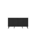 Ver imagem 7 de Aparador Buffet 4 Portas com Pés Retrô Veneza Multimóveis Preto