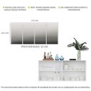 Ver imagem 4 de Aparador Buffet 4 Portas com Espelho Vegas Branco