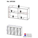 Ver imagem 5 de Aparador Buffet 4 Portas com Espelho Vegas Branco