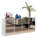 Ver imagem 3 de Aparador Buffet 4 Portas com Espelho Vegas Branco