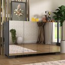 Ver imagem 3 de Aparador Buffet 4 Ptas com Espelho e Pés Quadrados Vegas Preto