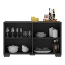 Ver imagem 6 de Aparador Buffet 4 Ptas com Espelho e Pés Quadrados Vegas Preto