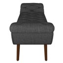 Ver imagem 3 de Puff Recamier Calçadeira 195cm Pés Palito Madeira Chumbo