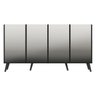 Aparador Buffet 4 Portas com Espelho e Pés Retrô Vegas Preto - 7
