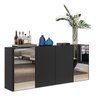 Aparador Buffet com Espelho Vegas Preto - 3