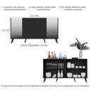 Ver imagem 4 de Aparador Buffet com Espelho e Pés Retrô Vegas Preto