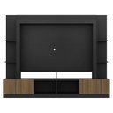 Ver imagem 6 de Rack Estante com Painel TV 65 Polegadas e 2 Portas Oslo Multimóveis Preto/Madeirado
