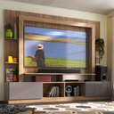 Ver imagem 2 de Rack Estante com Painel Tv 65 Polegadas e 2 Portas Oslo Multimóveis Madeirado/lacca Fumê