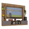 Rack Estante com Painel Tv 65 Polegadas e 2 Portas Oslo Multimóveis Madeirado/lacca Fumê - 1