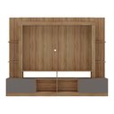 Ver imagem 6 de Rack Estante com Painel Tv 65 Polegadas e 2 Portas Oslo Multimóveis Madeirado/lacca Fumê