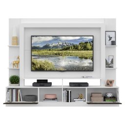 Rack Estante com Painel TV 65 Polegadas e 2 Portas Oslo Multimóveis Branco/Tenerife - 5
