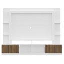 Ver imagem 6 de Rack Estante com Painel TV 65 Polegadas e 2 Portas Oslo Multimóveis Branco/Madeirado