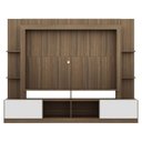 Ver imagem 6 de Rack Estante com Painel TV 65 Polegadas e 2 Portas Oslo Multimóveis Madeirado/Branco