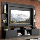 Ver imagem 1 de Rack Estante com Painel Tv 65 Polegadas e 2 Portas Oslo Multimóveis Preto
