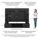 Ver imagem 3 de Rack Estante com Painel Tv 65 Polegadas e 2 Portas Oslo Multimóveis Preto