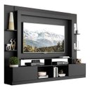 Ver imagem 2 de Rack Estante com Painel Tv 65 Polegadas e 2 Portas Oslo Multimóveis Preto