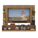 Ver imagem 5 de Rack Estante com Painel Tv 65 Polegadas e 2 Portas Oslo Multimóveis Madeirado/tenerife