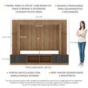 Ver imagem 4 de Rack Estante com Painel Tv 65 Polegadas e 2 Portas Oslo Multimóveis Madeirado/tenerife