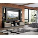 Ver imagem 7 de Rack Estante com Painel TV 65 Polegadas e 2 Portas Oslo Multimóveis Preto/Lacca Fumê