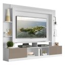 Ver imagem 2 de Rack Estante com Painel Tv 65 Polegadas e 2 Portas Oslo Multimóveis Branco/lacca Fumê