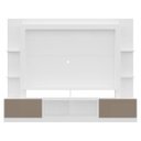Ver imagem 6 de Rack Estante com Painel Tv 65 Polegadas e 2 Portas Oslo Multimóveis Branco/lacca Fumê