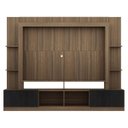 Ver imagem 6 de Rack Estante com Painel Tv 65 Polegadas e 2 Portas Oslo Multimóveis Madeirado/preto