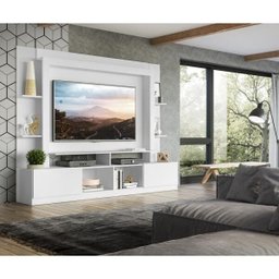 Rack Estante com Painel TV 65 Polegadas e 2 Portas Oslo Multimóveis Branco - 7 Rack Estante com Painel TV 65 Polegadas e 2 Portas Oslo Multimóveis Branco - 7