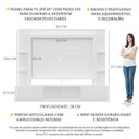 Ver imagem 3 de Rack Estante com Painel TV 65 Polegadas e 2 Portas Oslo Multimóveis Branco