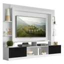Ver imagem 2 de Rack Estante com Painel Tv 65 Polegadas e 2 Portas Oslo Multimóveis Branco/preto