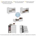 Ver imagem 4 de Quarto de Bebê com Berço com Colchão Incluso e Cômoda Pimpolho Multimóveis Branco