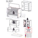 Ver imagem 5 de Quarto de Bebê com Berço com Colchão Incluso e Cômoda Pimpolho Multimóveis Branco