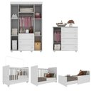 Ver imagem 6 de Quarto de Bebê Berço com Colchão Cômoda e Guarda-Roupa Pimpolho Multimóveis Branco