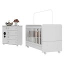 Ver imagem 2 de Quarto de Bebê com Berço e Cômoda Pimpolho Multimóveis Branco